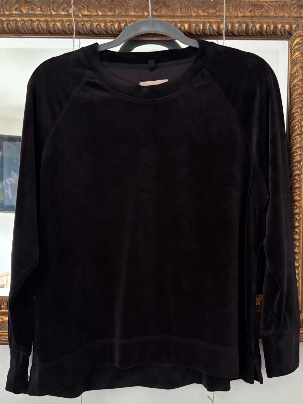 Lou & Grey Black Velvet Pullover Sweater